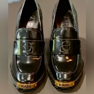 Designer Karl LAGERFELD heel loafers designer RARE